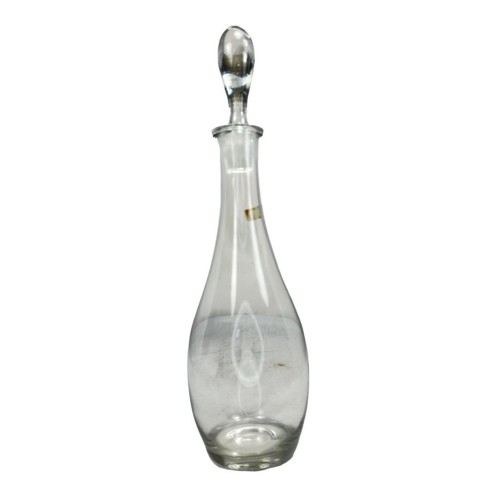 Toscany Hand Blown Glass Decanter w/ Stopper Large 16" Made in Romania EUC - Picture 4 of 7